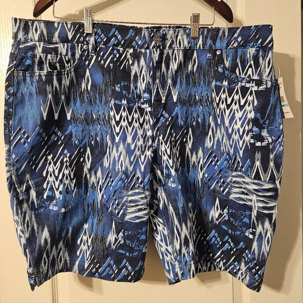 Gloria Vanderbilt Midnight Affair Sahara Amanda Bermuda Shorts Plus Size 20W
